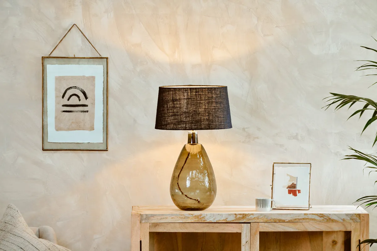 Baba Large Tall Recycled Glass Lamp - Green