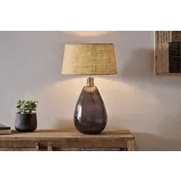 Baba Large Tall Recycled Glass Table Lamp - Smoke