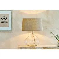 Baba Large Wide Recycled Glass Lamp - Clear