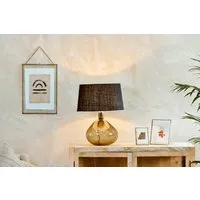 Baba Large Wide Recycled Glass Lamp - Green