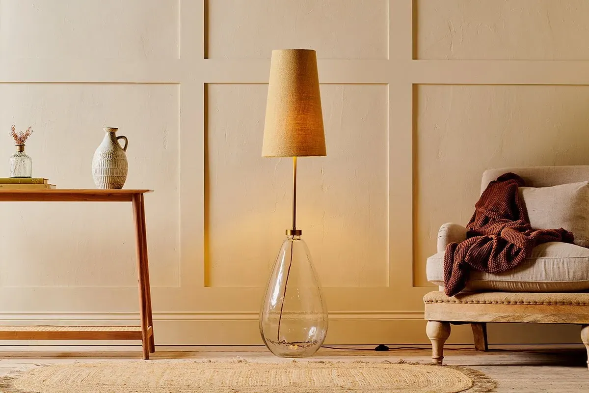 Baba Recycled Glass Floor Lamp - Clear