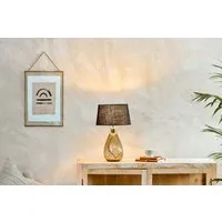 Baba Small Tall Recycled Glass Lamp - Green Smoke alternate view