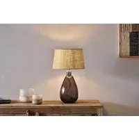 Baba Recycled Glass Table Lamp - Smoke