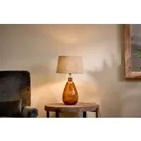 Baba Small Tall Recycled Glass Lamp - Burnt Amber