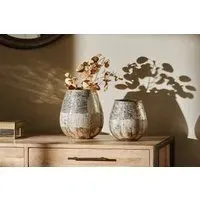 Babia Large Recycled Glass Vase - Antique Gold