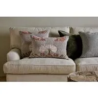 Bagru Wool & Cotton Cushion Cover - Soft Grey