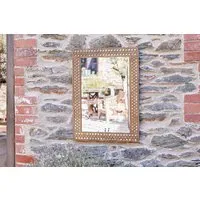 Bahula Decorative Outdoor Mirror - Rust alternate view