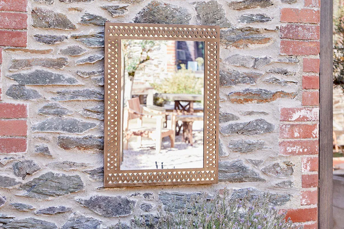 Bahula Decorative Outdoor Mirror - Rust product