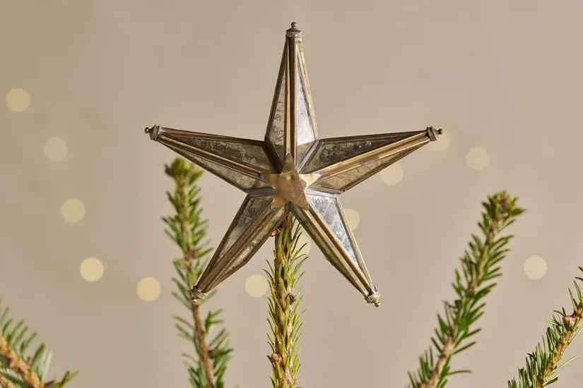 Bakara Star Tree Topper - Antique Brass image