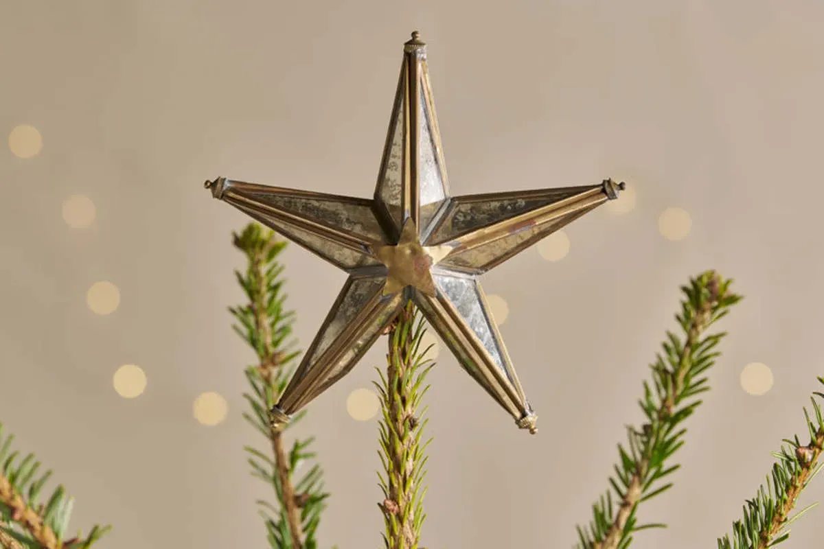 Bakara Star Tree Topper - Antique Brass product