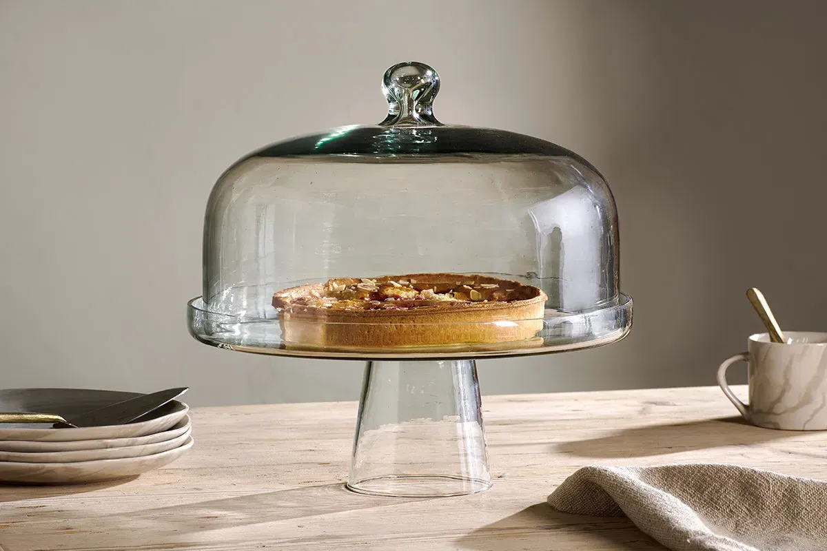 Banjara Glass Dome Cake Stand - Clear image