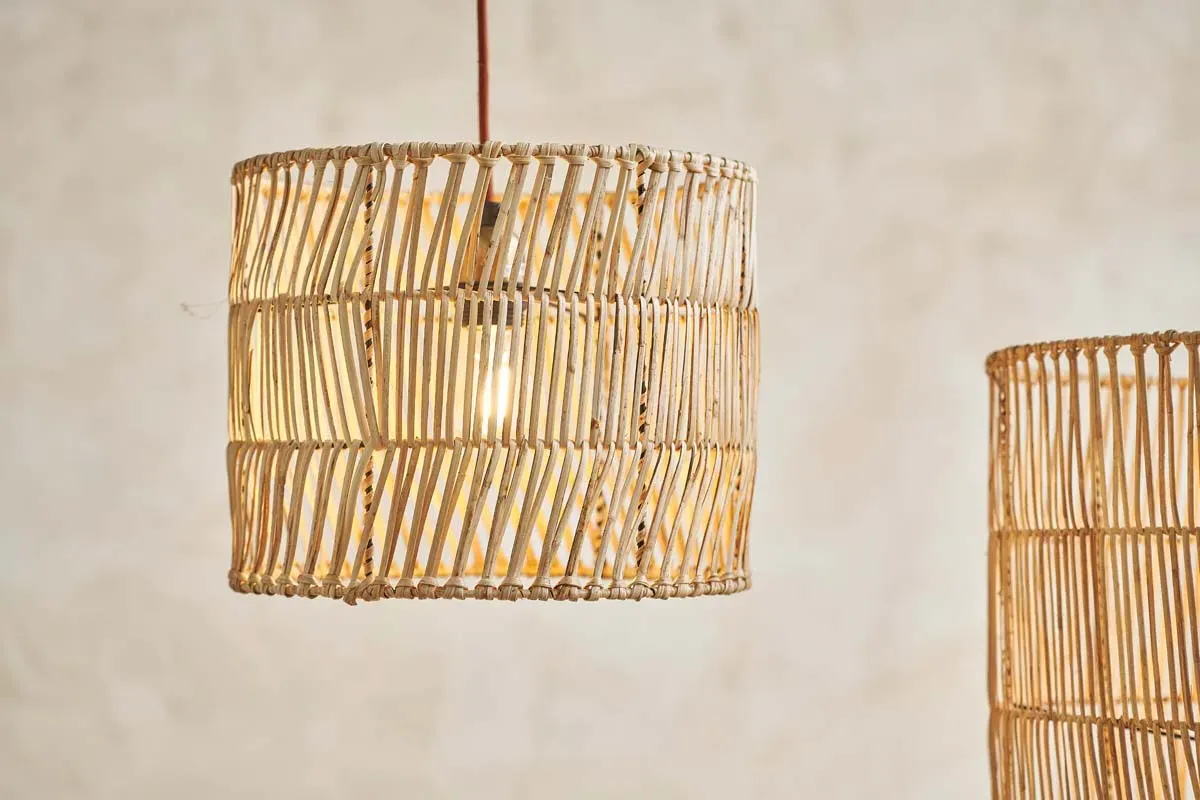 Banso Medium Wicker Lampshade - Natural image