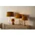 Batakha Extra Large Lampshade - Dark Ochre, Velvet & Linen
