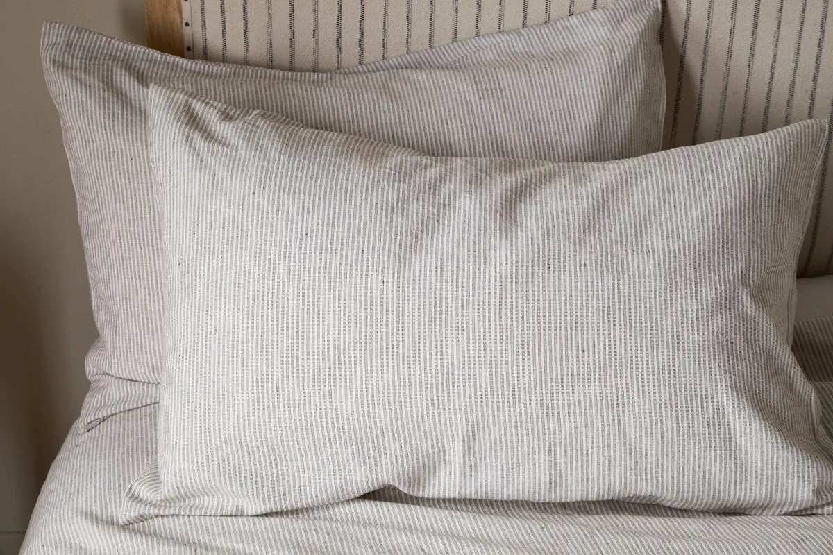 Borba Housewife Pillowcases Set Of 2 - Espresso, Hemp & Cotton product