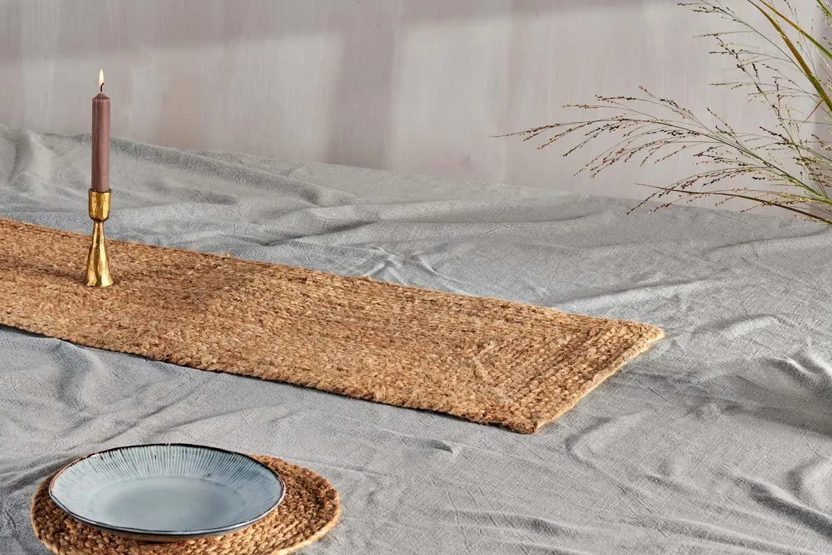 Braided Hemp Table Runner - Natural product