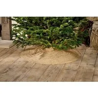 Buno Braided Hemp Christmas Tree Skirt - Natural by NKUKU, alternate view