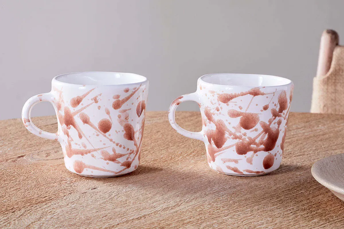Canela Set of 2 Mugs - Dusty Terracotta, Ceramic product