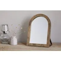 Cayce Cast Aluminum Vanity Mirror - Antique Brass