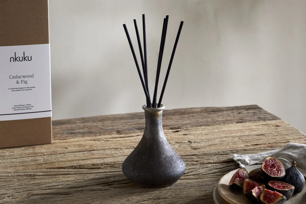 Cedarwood & Fig Reed Diffuser - Frosted Black