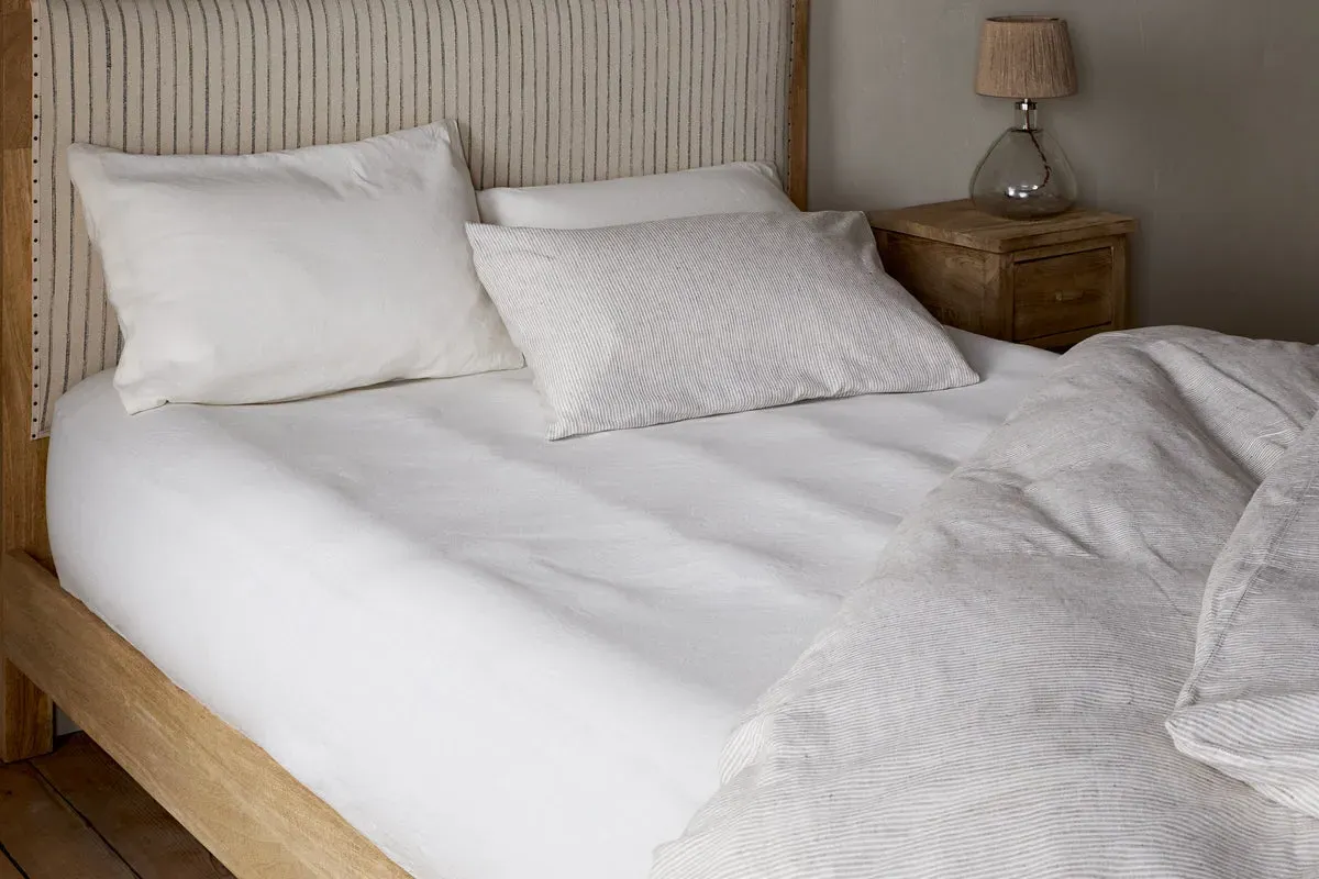 Cela Double Fitted Sheet - Natural, Hemp & Cotton image