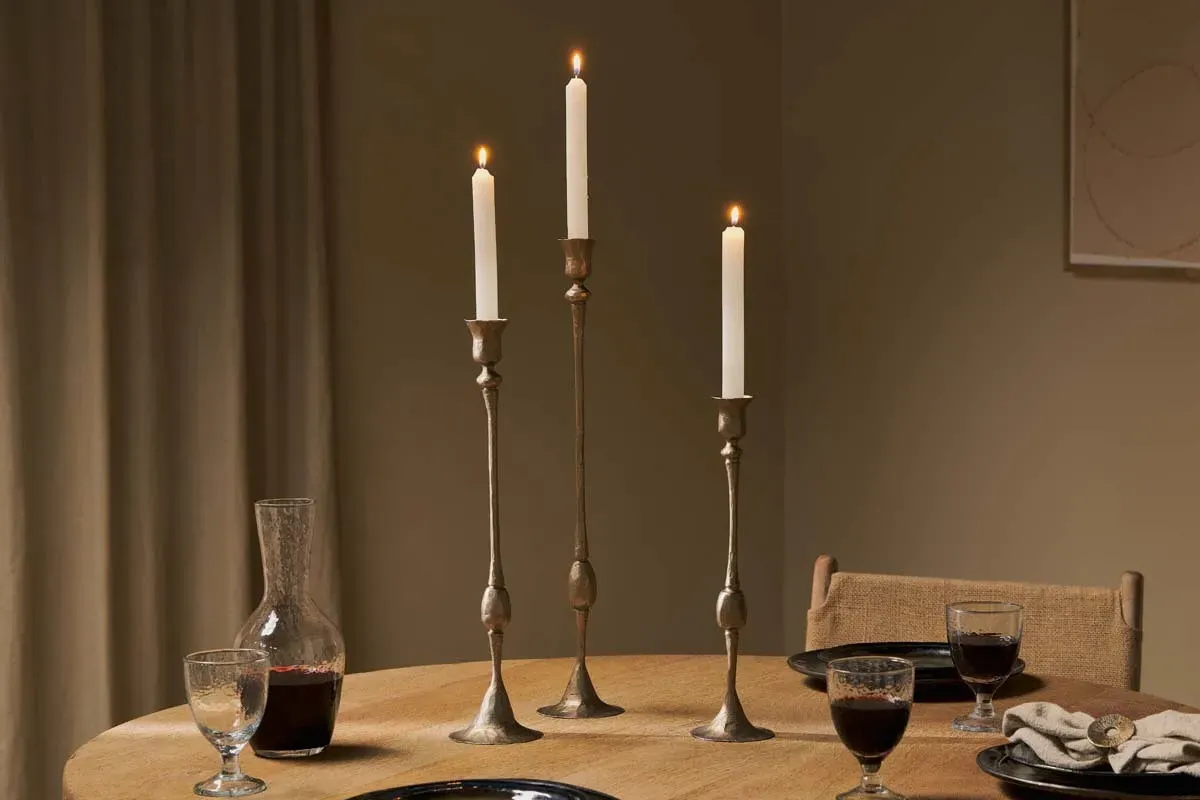 Chaipat Small Candlestick - Antique Brass, Cast Aluminium product
