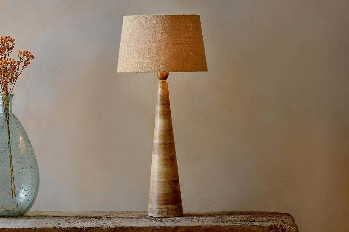 Chameli Table Lamp - Natural, Mango Wood product
