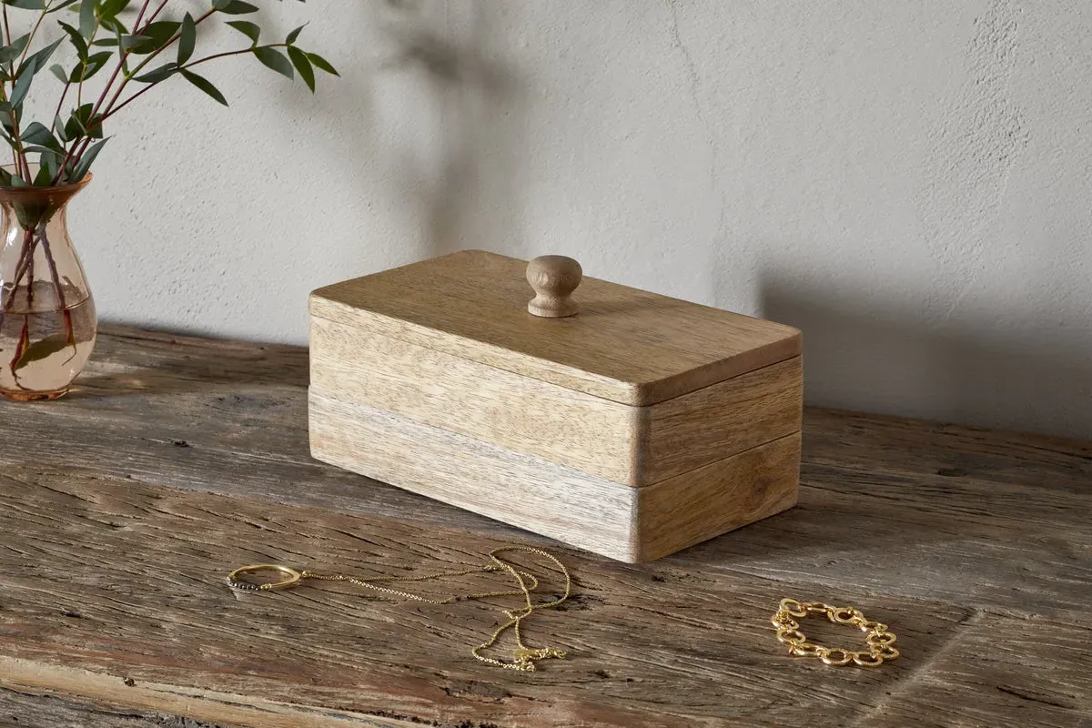 Chanya Jewellery Box - Natural, Mango Wood product