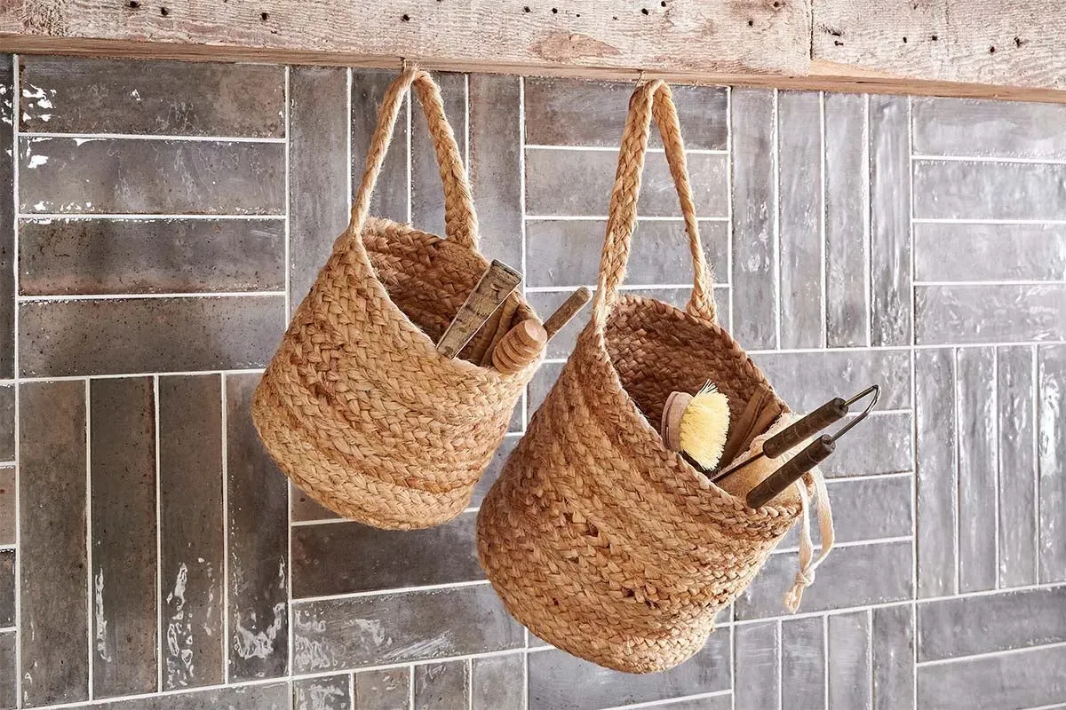 Chapad Small Wall Hung Basket - Natural, Hemp image
