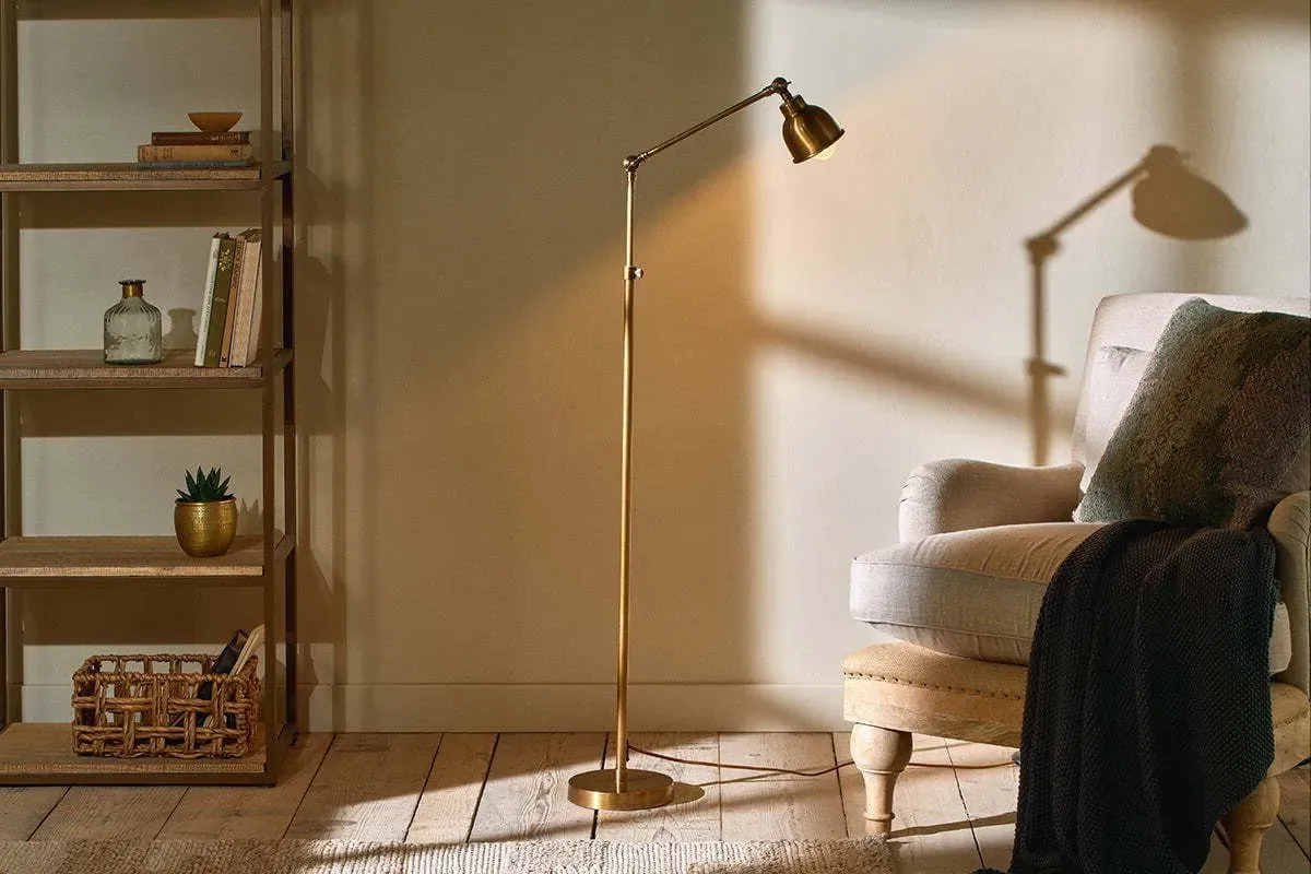 Chapda Adjustable Task Floor Lamp - Antiqued Brass product