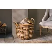 Chunky Rattan Storage Basket - Brown