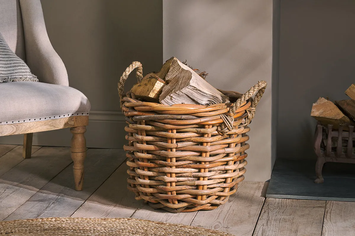 Chunky Rattan Storage Basket - Brown image
