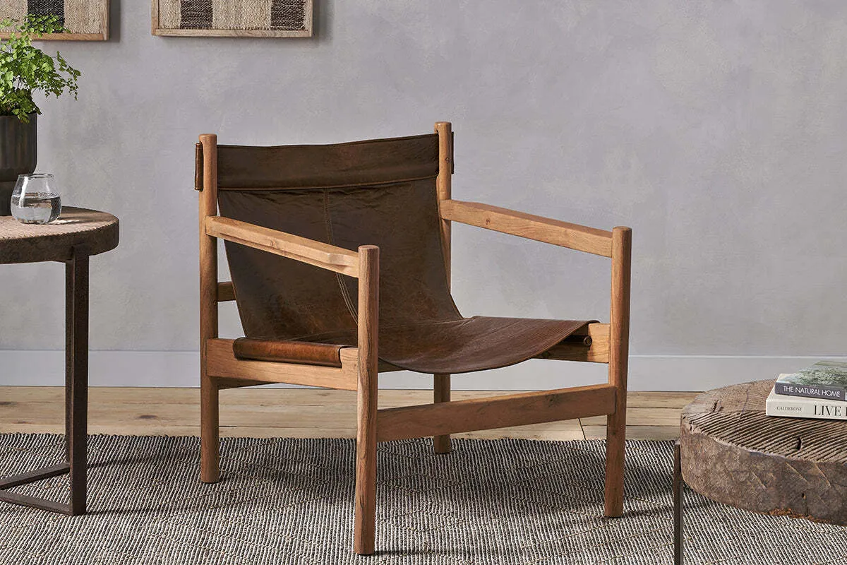 Dalibar Leather Lounger Chair - Tan, Buffalo Leather product