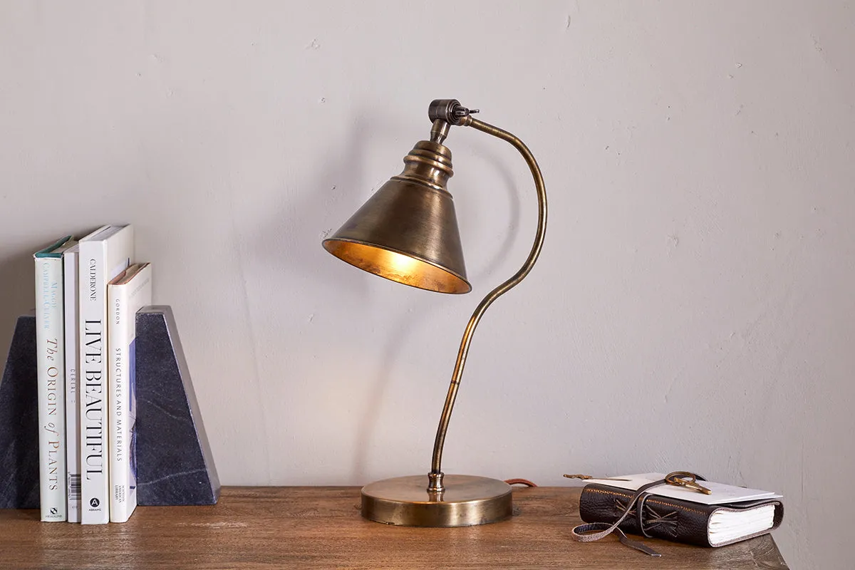 Damba Desk Lamp - Antique Brass