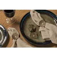 Dankuni Napkin Rings Set of 4 - Antique Brass