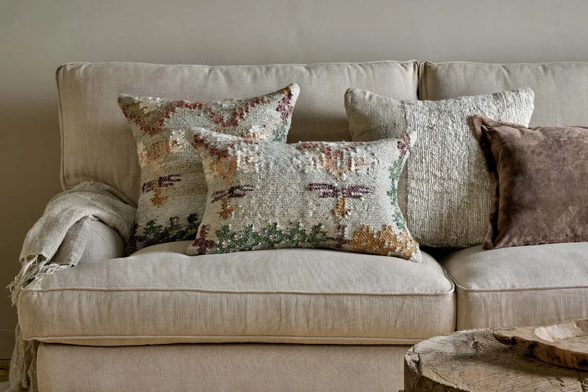 Dantri Jute & Cotton Cushion Cover - Soft Grey product