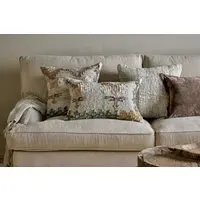 Dantri Square Cushion Cover - Soft Grey, Jute Cotton