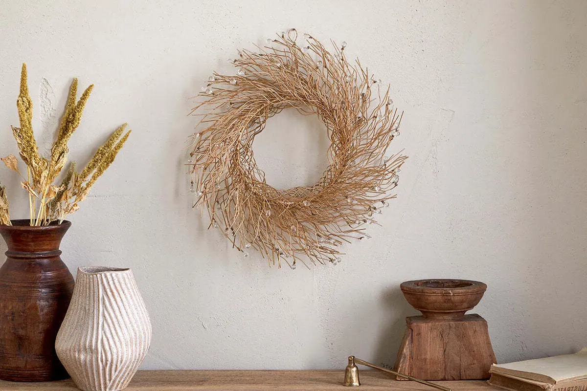 Danvi Glass Drop Wreath - Brass, Clear image