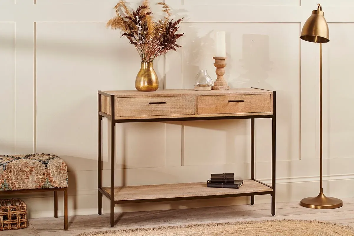 Dasai Mango Wood Console Table - Natural image