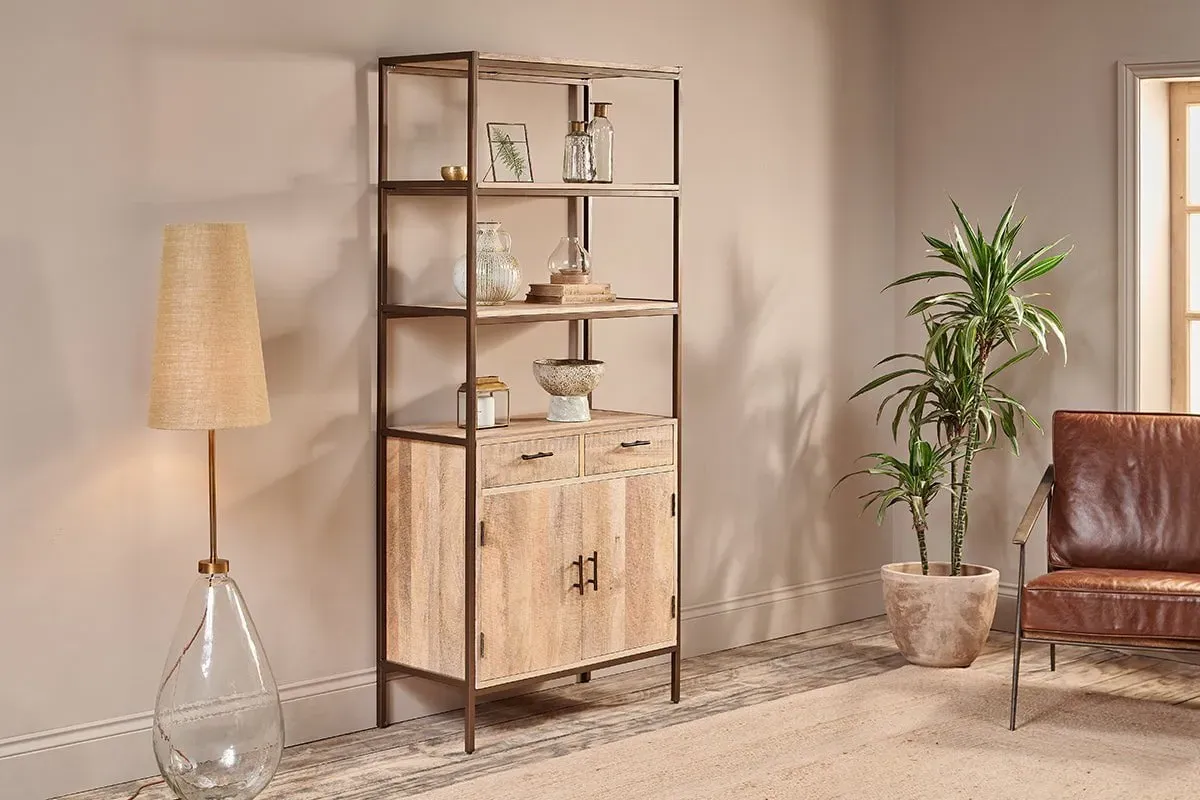 Dasai Storage Unit with Drawers - Natural, Mango Wood image