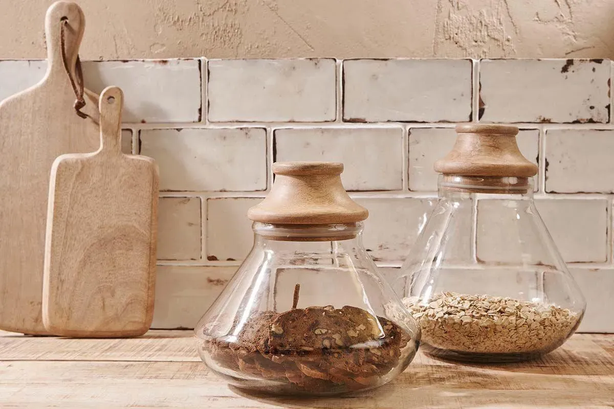 Deeka Large Storage Jar - Clear, Glass