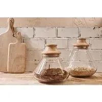 Deeka Small Storage Jar - Clear, Glass