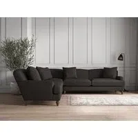Deni Grand Corner Sofa - Espresso, Brera Linen