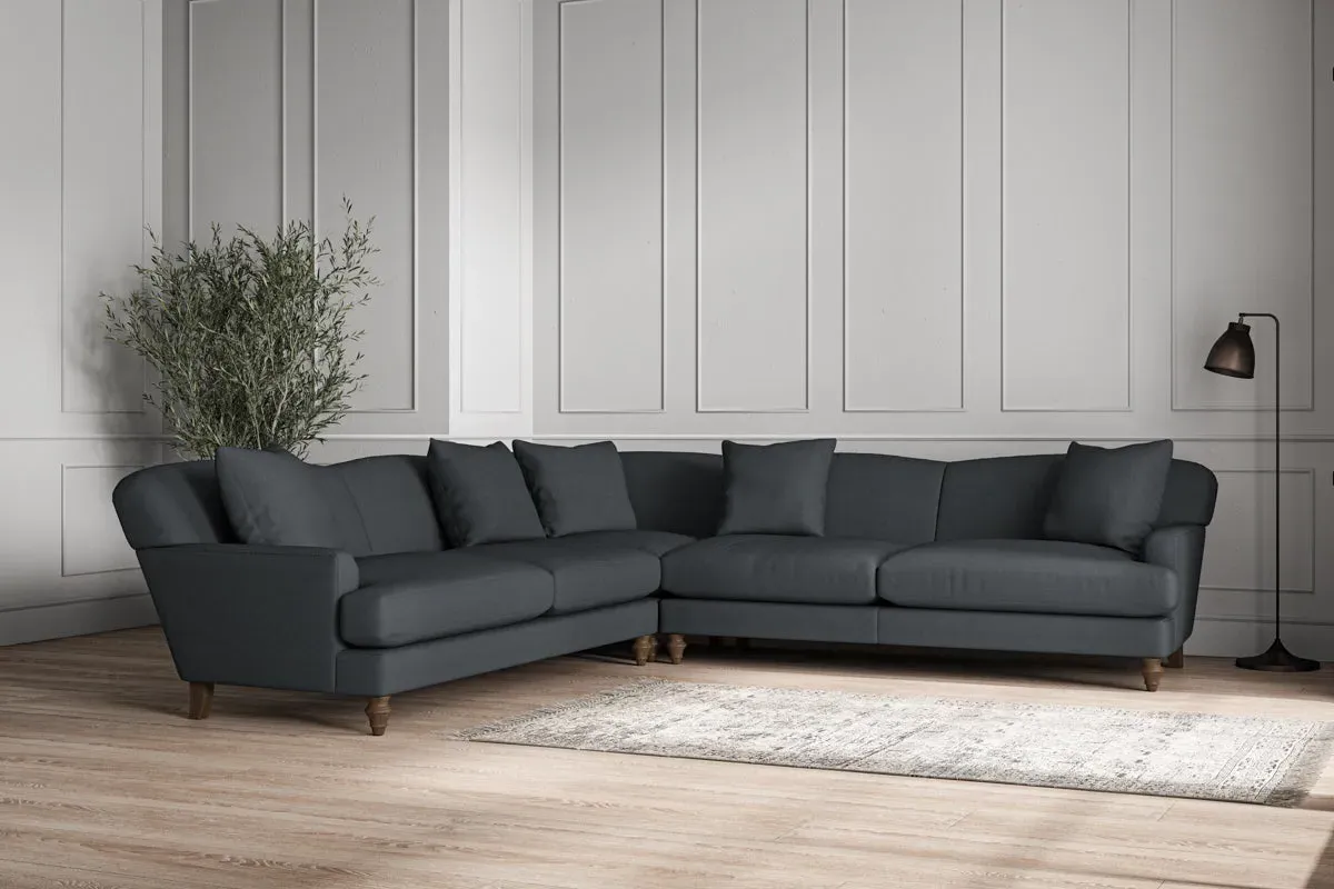 Deni Grand Corner Sofa - Thunder, Recycled Cotton
