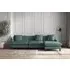 Deni Grand Left Hand Chaise Sofa - Airforce, Recycled Cotton