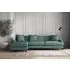 Deni Grand Right Hand Chaise Sofa - Airforce, Recycled Cotton