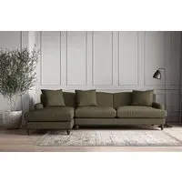 Deni Grand Right Hand Chaise Sofa - Fatigue, Recycled Cotton