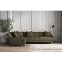 Deni Grand Right Hand Corner Sofa - Fatigue, Recycled Cotton