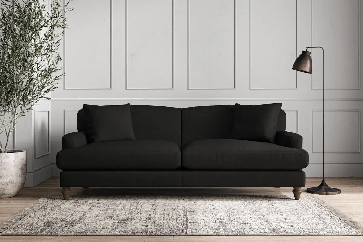 Deni Grand Sofa - Charcoal, Brera Linen