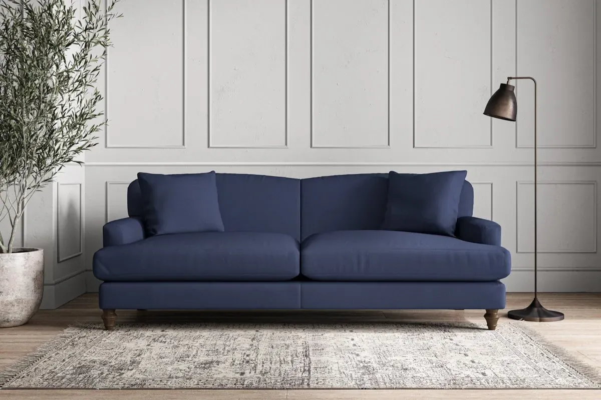 Deni Grand Sofa - Navy, Recycled Cotton