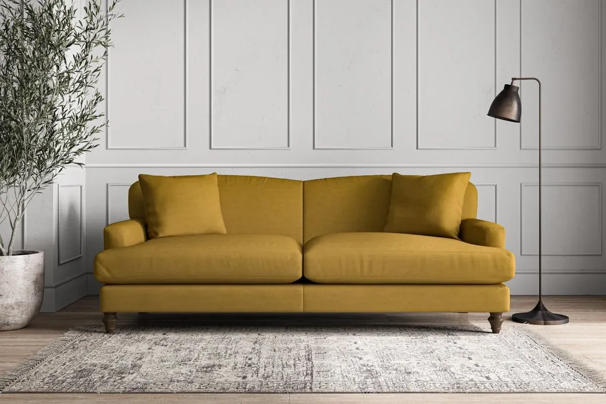 Deni Grand Sofa - Ochre, Recycled Cotton